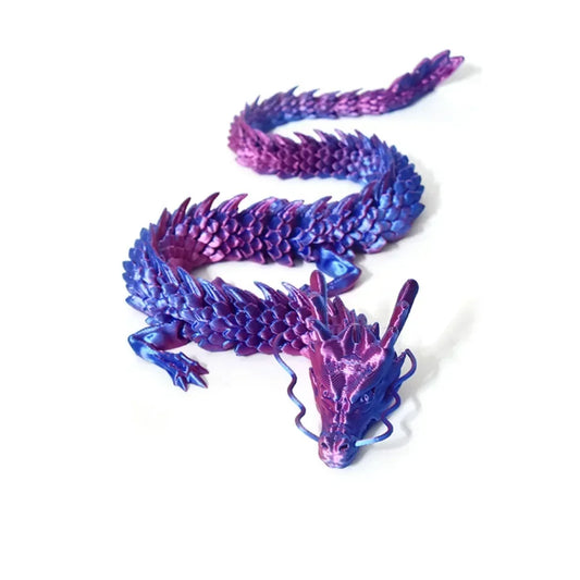 60CM 3D Printed Gem Dragon Crystal Fidget Toy Rotatable Articulated Dragon Ideal Gift for Kids with ADHD Perfect for Birthdays