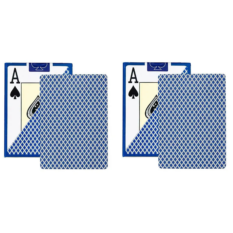 2 sets/lot classic poker cards big typeface plastic waterproof game cards - durable, easy to read, perfect for family game nights and parties, ideal for all skill levels