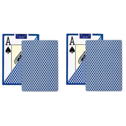 2 Sets/Lot Classic Poker Cards Big Typeface Plastic Waterproof Game Cards - Durable, Easy to Read, Perfect for Family Game Nights and Parties, Ideal for All Skill Levels