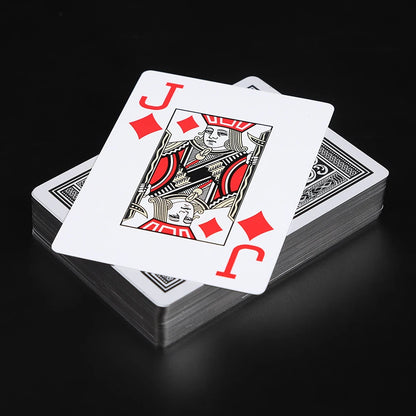 1PCS Silver Gold Foil Border Playing Cards Washable PVC Poker Game 63x88mm - Durable Stylish Deck for All Card Games, Easy to Clean, Perfect for Game Night and Parties