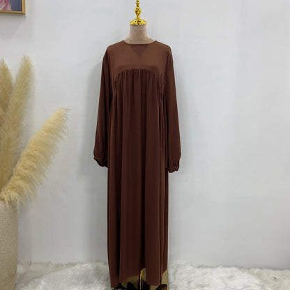 Modest Loose Muslim Dress Abaya Eid Ramadan Elegant With Pocket for Women, Comfortable Fit, Stylish Design, Perfect for Prayer and Daily Wear, Various Colors Available