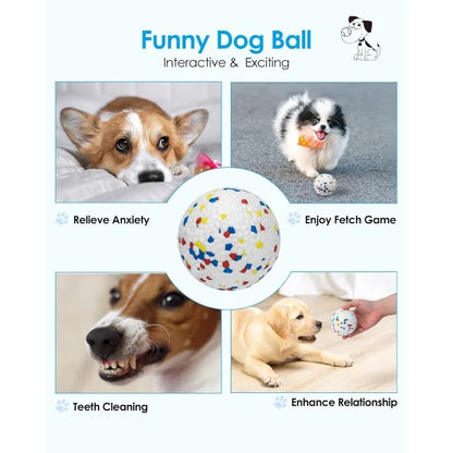 Durable Dog Chew Ball Toy, Lightweight Elastic ETPU, Bite Resistant for Fetch & Play, Ideal for All Dog Sizes, Indoor & Outdoor Use, Single or Double Set Option