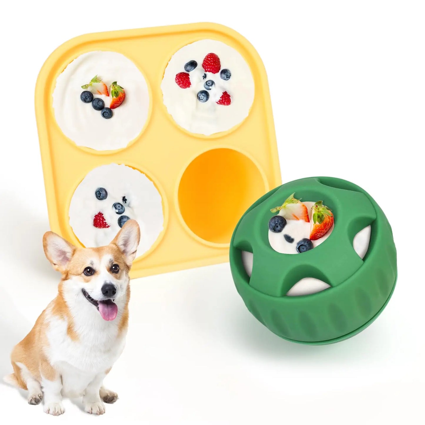 durable pet chew toy set - fillable rubber treat holders - dog teething toys for anxiety relief - cooling summer play for puppies and adult dogs