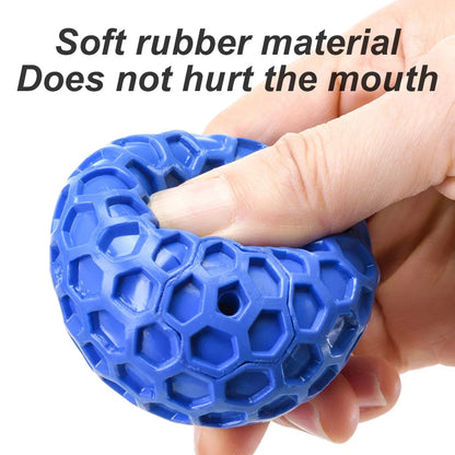 Durable Squeaky Dog Ball Toy - Tough TPR Rubber for Aggressive Chewers, Enhances Dental Health, Perfect for Teething Relief, Interactive Fetch and Play for All Dog Sizes