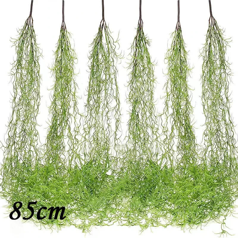 artificial rattan vine hanging wall decor, green leaf branches for outdoor home, bridal shower, exhibition use, plastic silk plant ivy