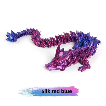 3D Printing Gem Dragon Crystal Dragon Creative Gift Chain Dragon Toy Children's Creative Gift Gift Decoration Dazzling Crafts