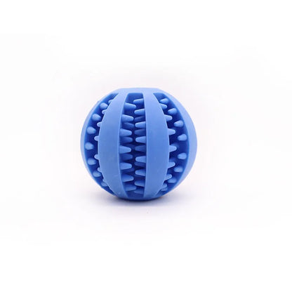 Treat Dispenser Chew Ball Toy for Dogs Cats | Promotes Dental Health & Mental Stimulation | Durable Play for Pets | Easy-Clean Rubber Kibble Holder Toy