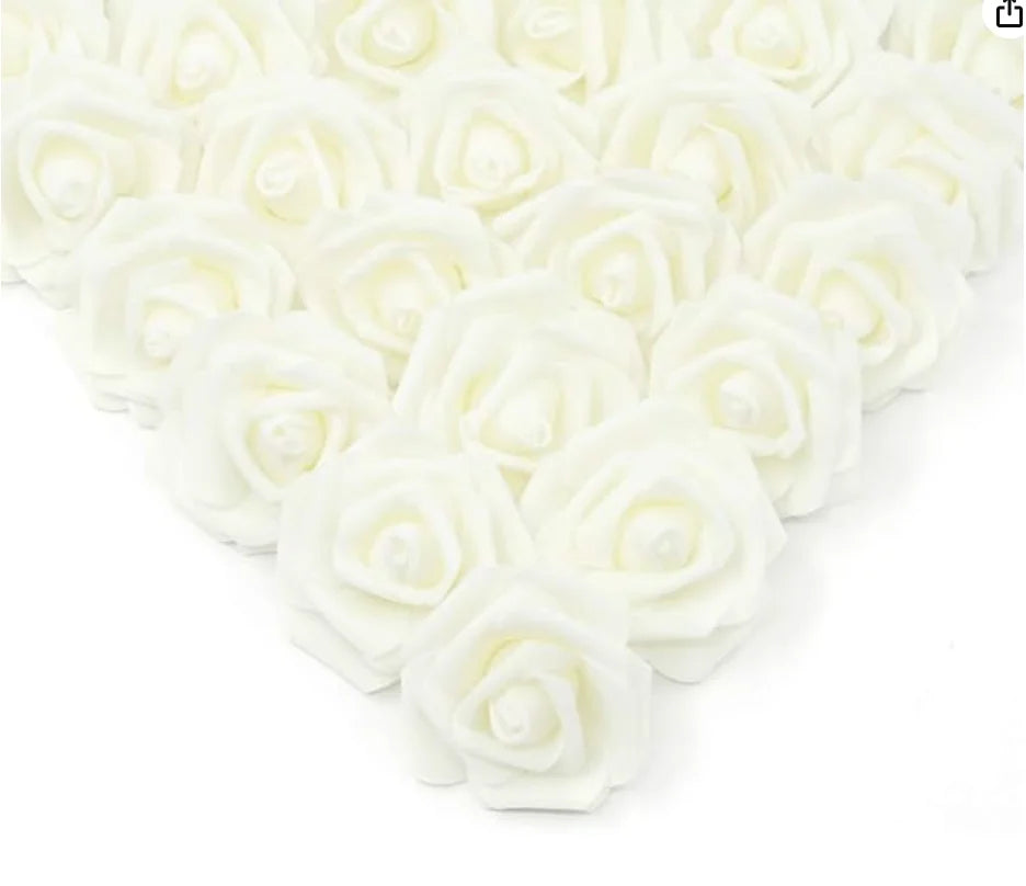 artificial foam rose flowers 10/20/50 pack for home decoration, wedding centrepieces, party bouquets, events, indoor decor, realistic floral heads for crafts