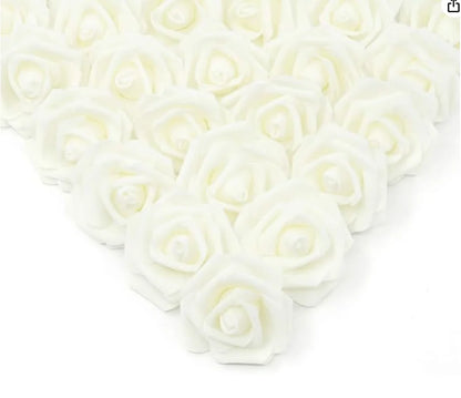 Artificial Foam Rose Flowers 10/20/50 Pack for Home Decoration, Wedding Centrepieces, Party Bouquets, Events, Indoor Decor, Realistic Floral Heads for Crafts