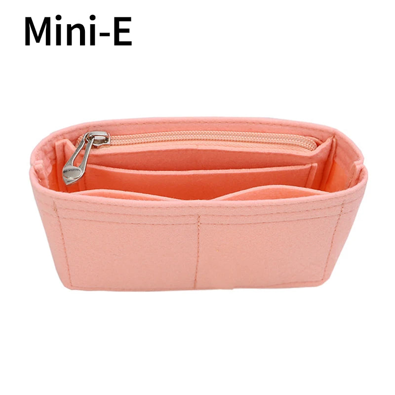 bag organizer for longchamp small tote bag timid bag storage & finishing inner bag liner handbags insert organizer fit mini size with zipper and multiple pockets
