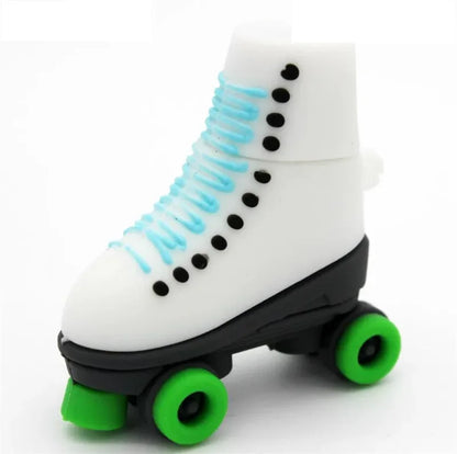 Creative USB Flash Drive Roller Skate Shoe Design 4GB-128GB Memory Stick for Laptops, PCs, Cars, TVs | Unique Gift for Kids, Weddings, Business, and Photography