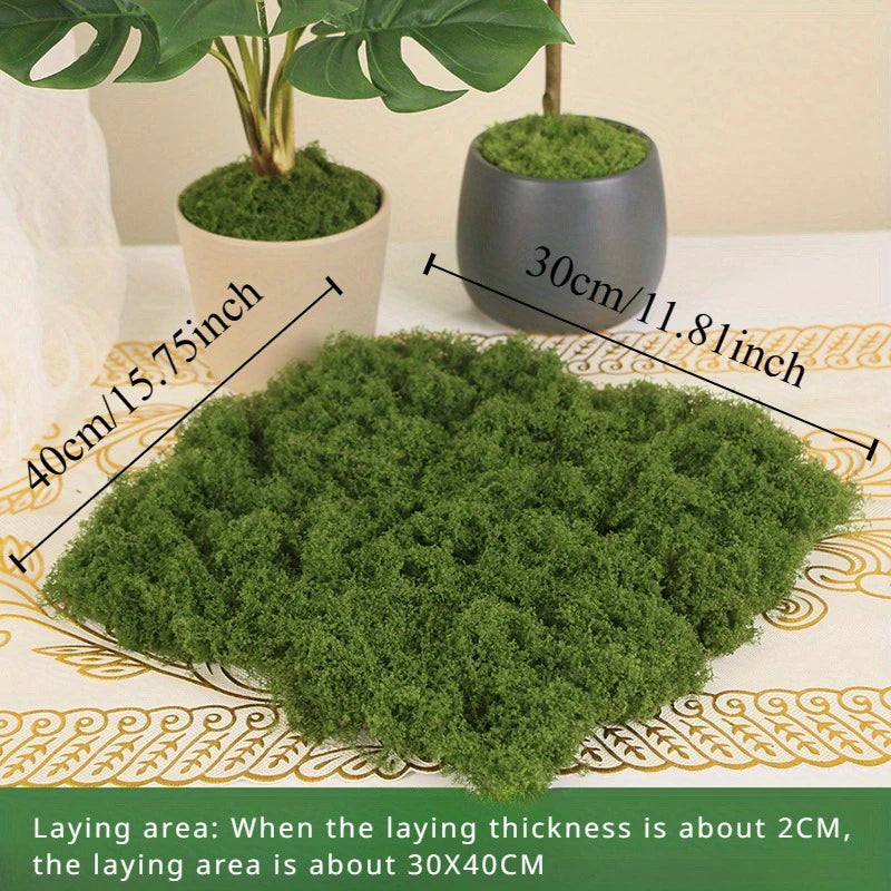 artificial green moss for diy crafts | faux silk moss for home decor, garden landscaping, outdoor displays | realistic grass look for creative projects | single piece