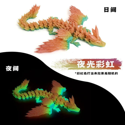 3D Dragon Rotatable Articulated Dragon Egg Kid Gifts Realistic Dragon Statue for Landscaping Decoration Printed Figures Animals
