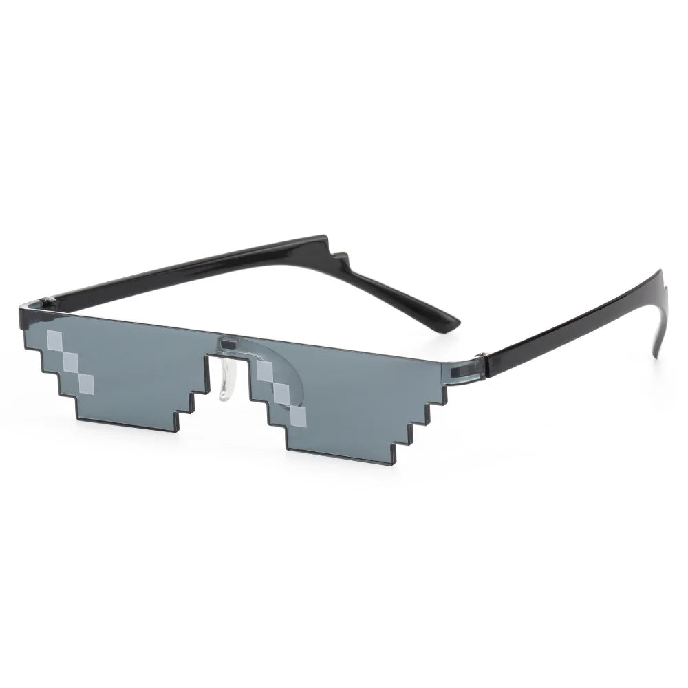 new design funny mosaic sunglasses thug life sun glasses pixel black retro gamer robot eyewear for birthday parties and cosplay favors