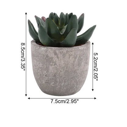 Mini Artificial Aloe Bonsai Plant in Plastic Pot - Fake Floral Ornament for Office Table, Home Decor, Garden Display, Exhibition or Outdoor Use, 1 Piece