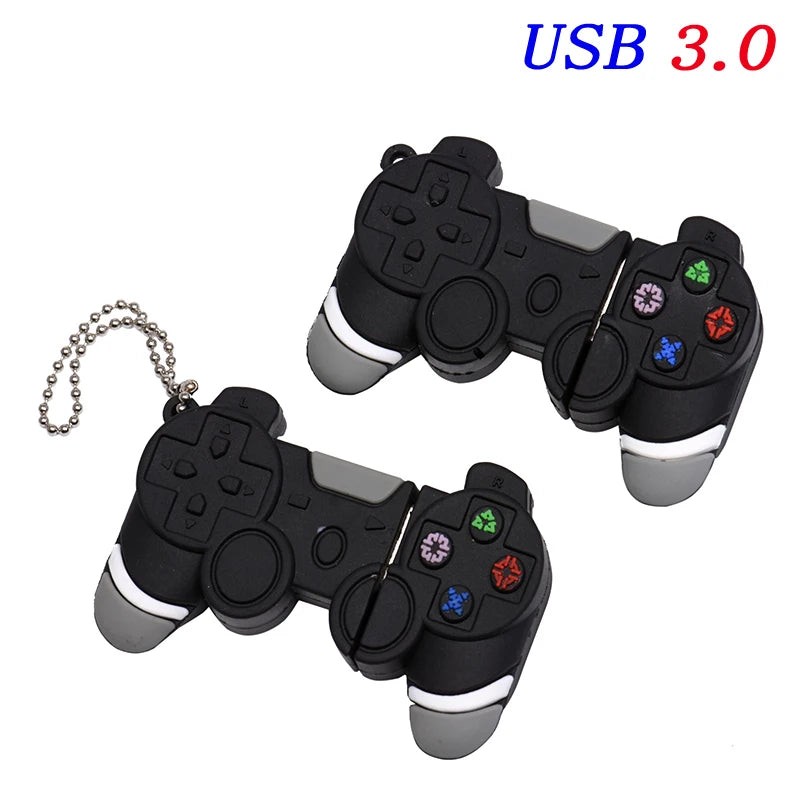 usb 3.0 flash drive game controller design, 64gb high-speed memory stick, cartoon pen drive storage gadget, perfect gift for boys, available in 4gb to 32gb sizes