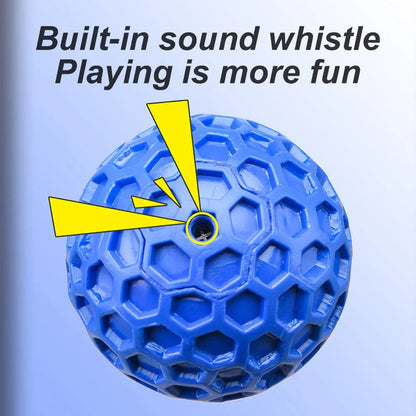Durable Squeaky Dog Ball Toy - Tough TPR Rubber for Aggressive Chewers, Enhances Dental Health, Perfect for Teething Relief, Interactive Fetch and Play for All Dog Sizes