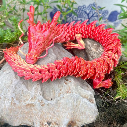 60CM 3D Printed Gem Dragon Crystal Fidget Toy Rotatable Articulated Dragon Ideal Gift for Kids with ADHD Perfect for Birthdays