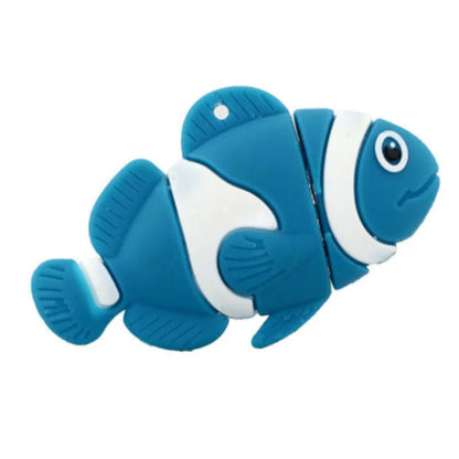 USB Flash Drive Cartoon Dolphin 4GB 8GB 16GB Silicone Fish Memory Stick USB 2.0 Pen Drive for Car Music, Office, Gifts - High Speed Storage Device