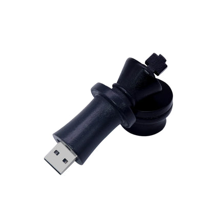 Chess-Themed USB Flash Drive 4GB to 128GB, Wooden Design, USB 2.0 Memory Stick for Business, Photography, Gifts, Wedding, Compatible with Windows Computers