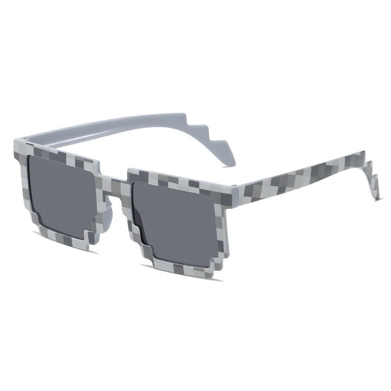 2021 new fashion sun glasses hot sale sunglasses novelty creeper glasses pixel eyewear for boys girls funny mosaic goggles trendy casual style