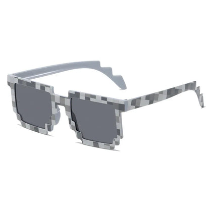 2021 New Fashion Sun Glasses Hot Sale Sunglasses Novelty Creeper Glasses Pixel Eyewear for Boys Girls Funny Mosaic Goggles Trendy Casual Style