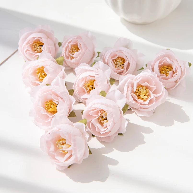 artificial silk peony flower heads 40/80pcs for diy wedding decor, home vase arrangement, bridal wreaths, party centrepieces, baby shower, indoor decorations