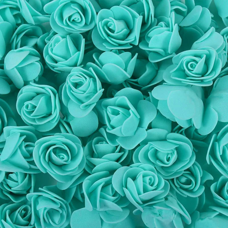 artificial foam rose flowers, 100/300pcs 3cm, diy craft supplies for wedding, valentine's day, bridal shower, home decor, indoor floral arrangements