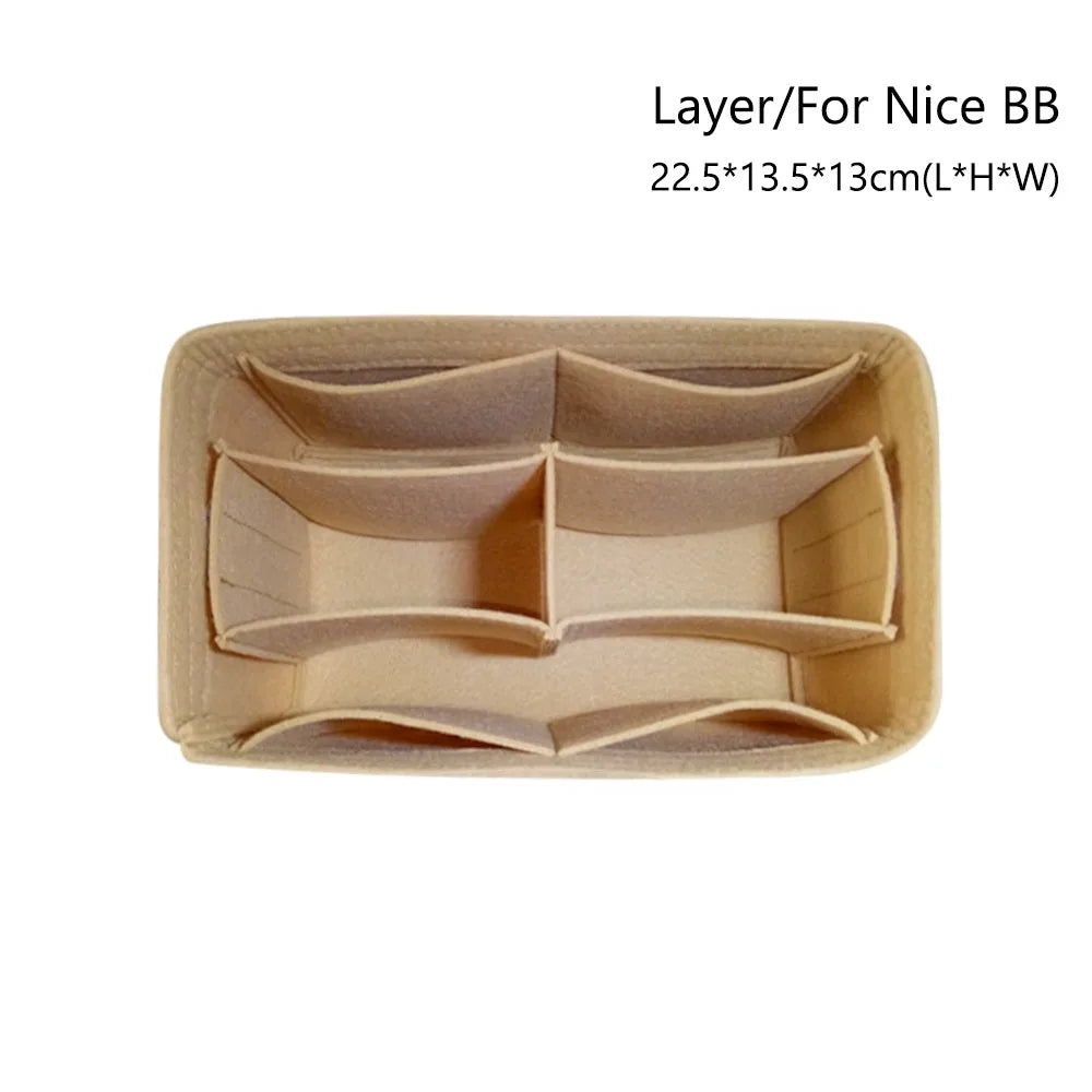 soft pouch organizer felt insert bag inner bag handbag insert bag purse linerfor longchamp le pliage backpack bag