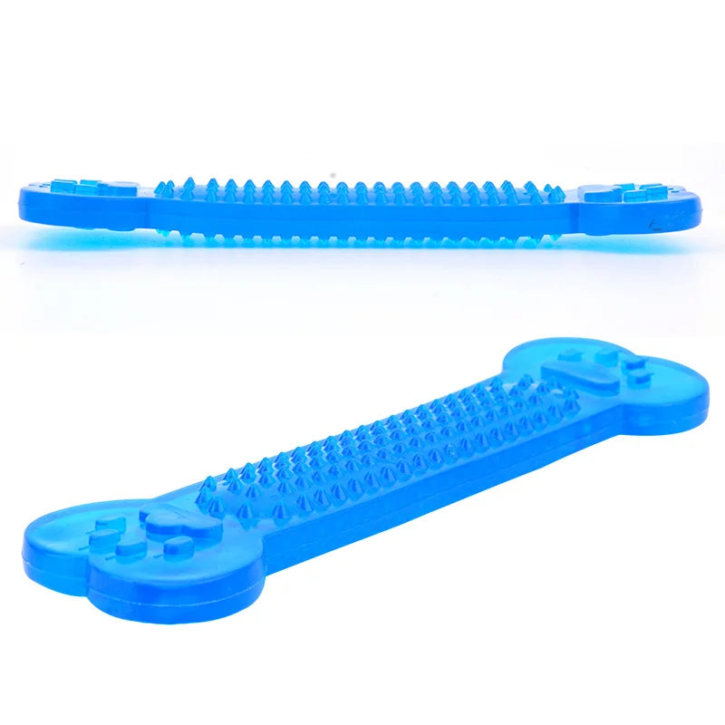 dog chew bone tpr & pvc non-toxic material for dental health, cooling relief, ideal for heavy chewers, teeth cleaning, gum massage, long-lasting pet toy for all sizes
