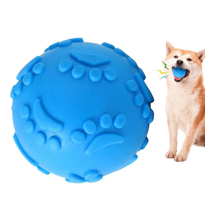 Squeaky Dog Chew Ball, Durable Latex, Interactive Toy for Small to Large Breeds, Great for Outdoor Activities, Non-Toxic, Ideal for Fetch and Play, Promotes Exercise and Fun