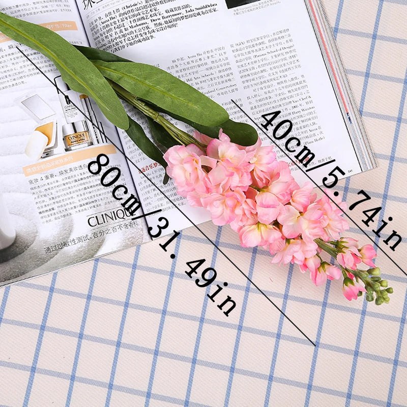 artificial hyacinth flowers violet silk green leaves for wedding anniversary party decor indoor home decoration