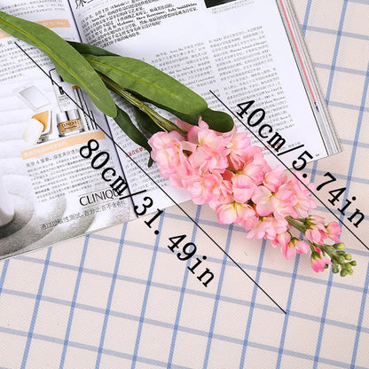 Artificial Hyacinth Flowers Violet Silk Green Leaves for Wedding Anniversary Party Decor Indoor Home Decoration