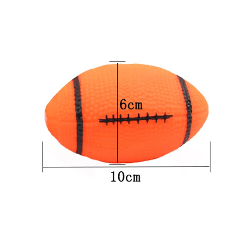 squeaky rubber dog ball toy, durable 6cm chew toy for puppies & small dogs, interactive plastic fetch ball, ideal for training & reducing pet boredom