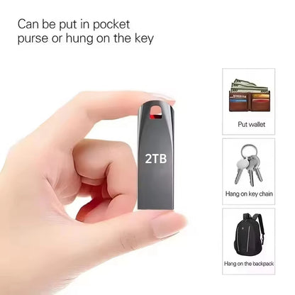 Xiaomi 2TB USB 3.0 Metal Flash Drive High Speed Pendrive Waterproof Portable USB Drive 1TB 512GB 256GB Memoria USB Flash Disk for Data Storage and Backup