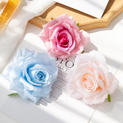 100PC 10CM Artificial Silk Rose Heads for Scrapbooking, Home Decor, Wedding, Party, Garden Arch, Anniversary, Baby Shower, Bridal Celebrations