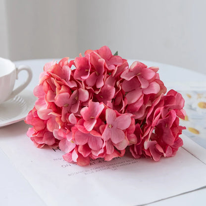 Silk Hydrangea Artificial Flower Bouquet for Home Decor, Weddings, Parties, Baby Showers, and More - Elegant Faux Floral Arrangement for Indoor and Outdoor Use