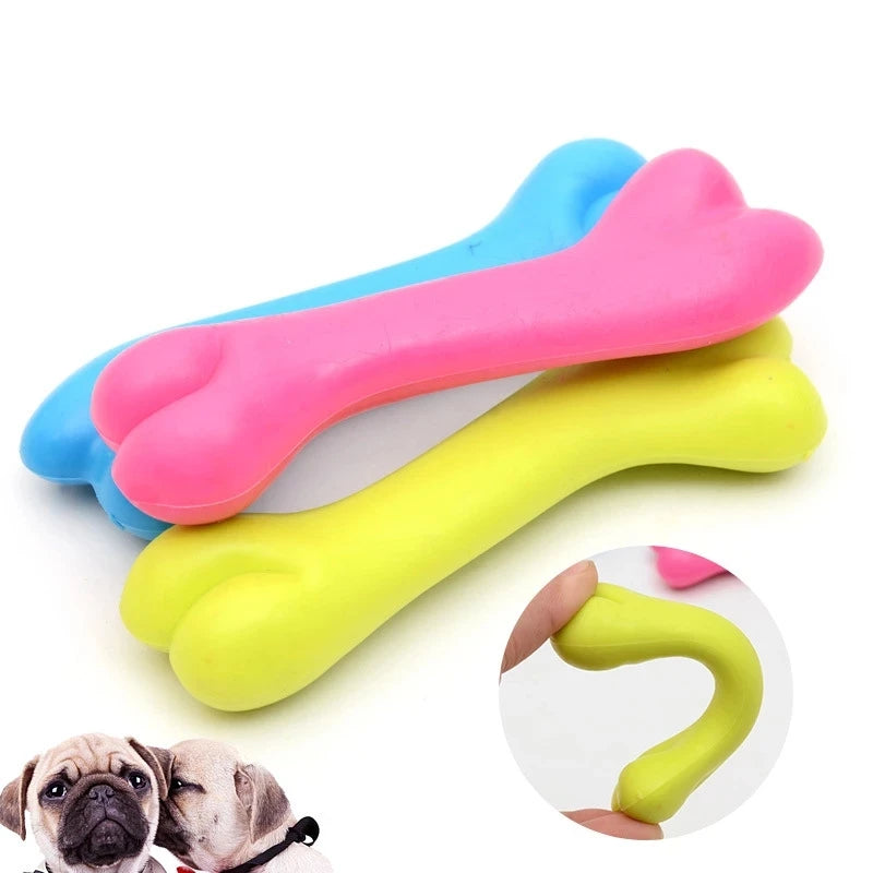 rubber pacifier ring chew toy for small dogs | durable bite-resistant | promotes dental health | puppy training aid | random colourful selection