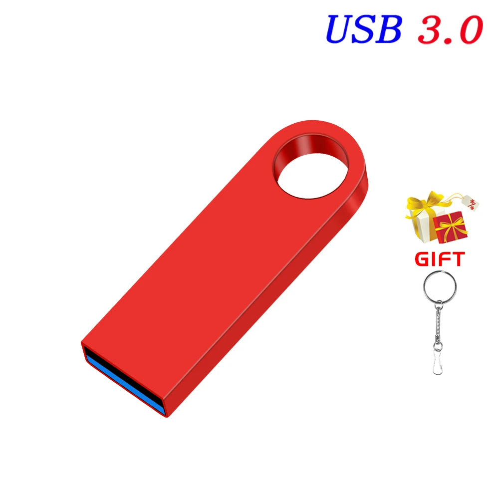usb 3.0 high speed metal flash drive 128gb 64gb 32gb 16gb portable memory stick key chain for data storage and backup