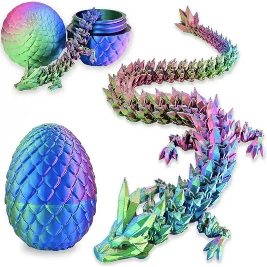 3D Printed Dragon Egg Model Holiday Gift Decorative Crystal Sculpture Toy