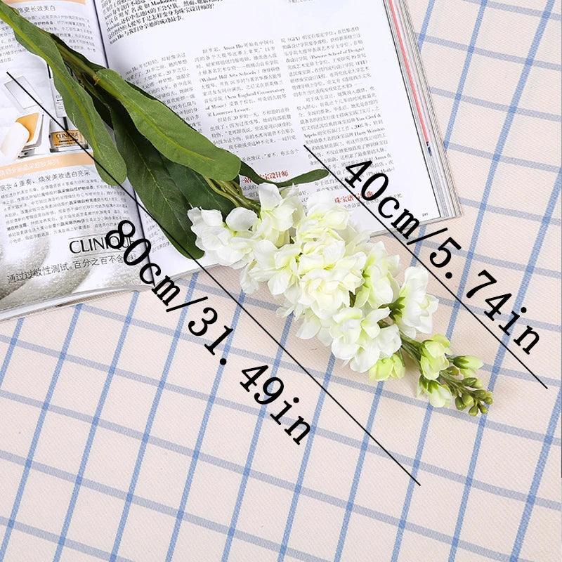 artificial hyacinth flowers violet silk green leaves for wedding anniversary party decor indoor home decoration