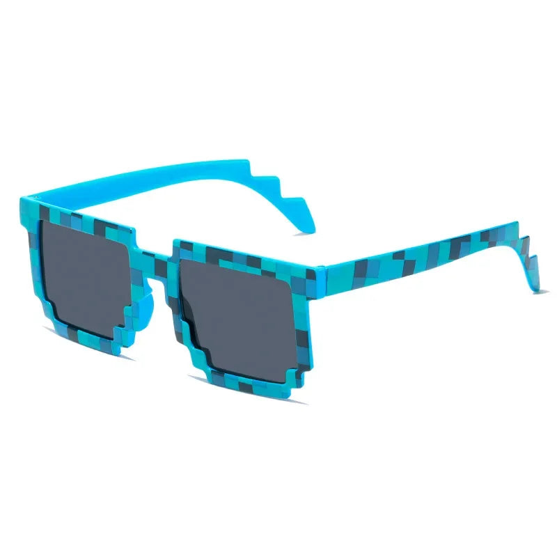 new fashion sun glasses hot sale sunglasses creeper glasses novelty mosaic funny goggles boys girls pixel eyewear for party and outdoor fun