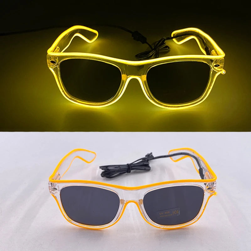 funny light up glasses luminous led mosaic glasses for men and women - halloween party supplies, glowing neon gafas for festive celebrations