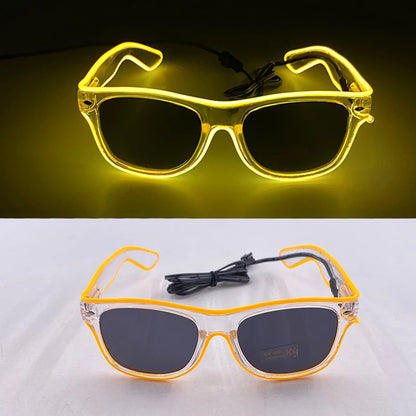 Funny Light Up Glasses Luminous LED Mosaic Glasses for Men and Women - Halloween Party Supplies, Glowing Neon Gafas for Festive Celebrations