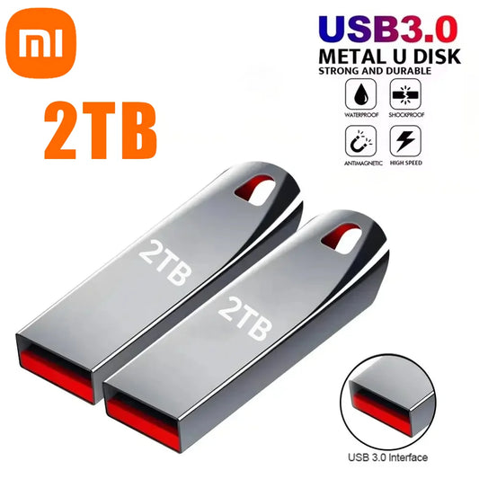 Xiaomi 2TB USB 3.0 Metal Flash Drive High Speed Pendrive Waterproof Portable USB Drive 1TB 512GB 256GB Memoria USB Flash Disk for Data Storage and Backup