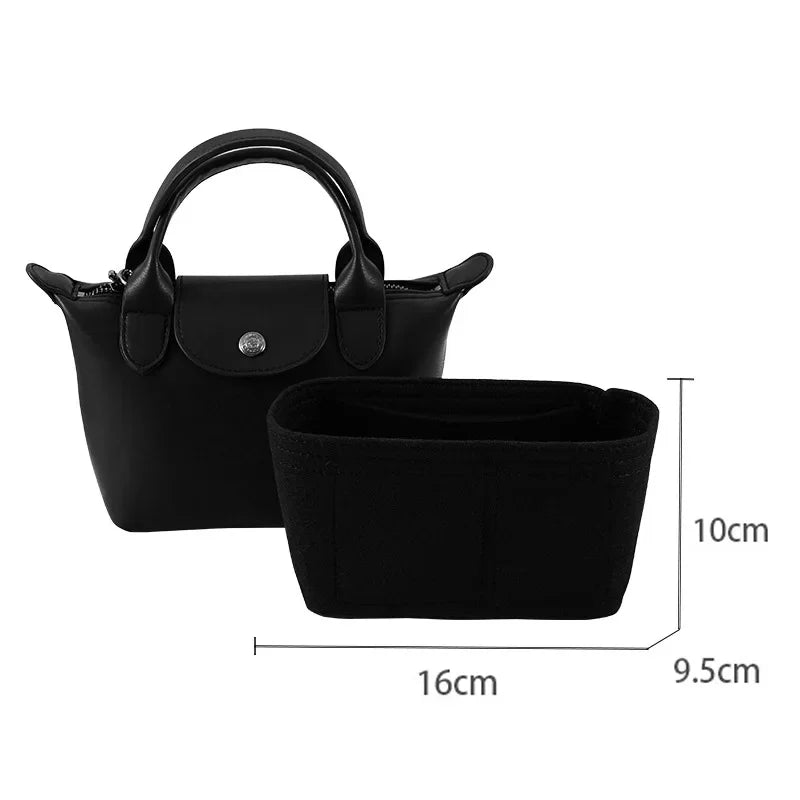 bag organizer for longchamp mini bag storage bag the liner bag felt flannel purse insert handbag liner bag