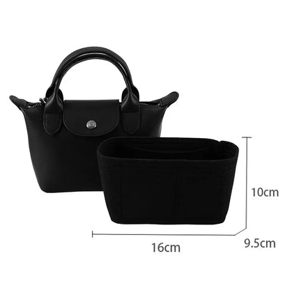 Bag Organizer For Longchamp Mini Bag Storage Bag The Liner Bag Felt Flannel Purse Insert Handbag Liner Bag