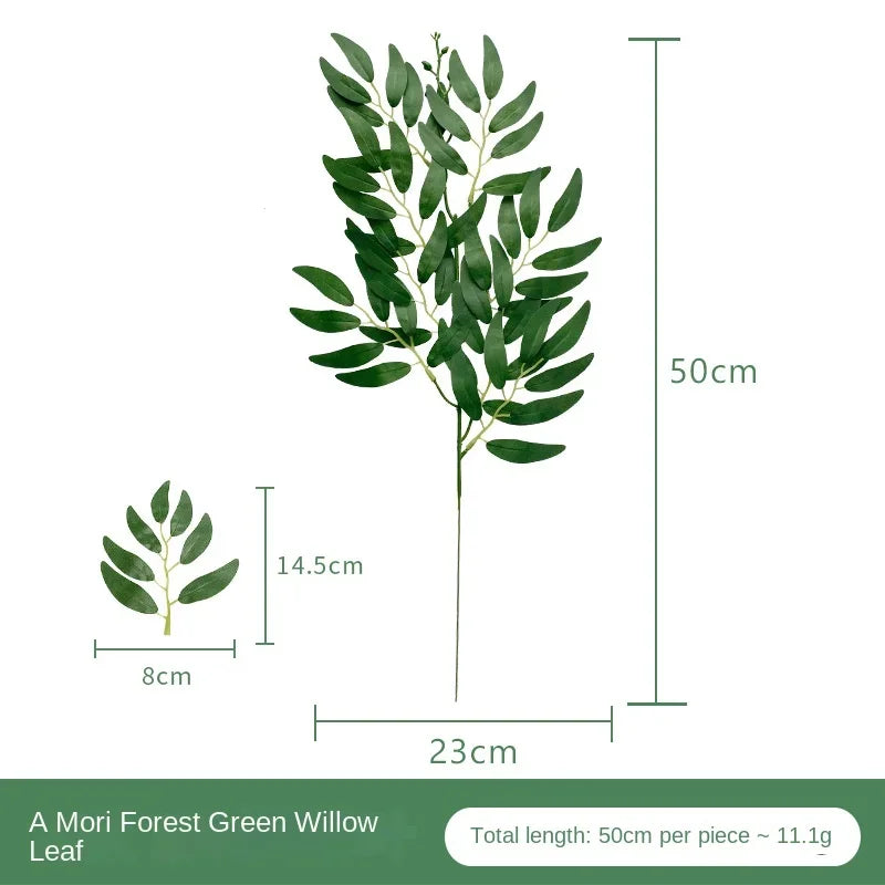 artificial eucalyptus leaf arrangement - plastic decorative plant for weddings, showers, home or exhibition use - ideal for desktop and outdoor display