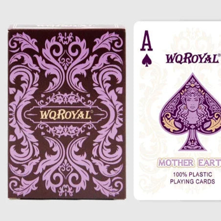 4 high-end personalized pvc playing cards mother earth custom deck - durable customizable poker cards with elegant gaia design for gaming and gifts