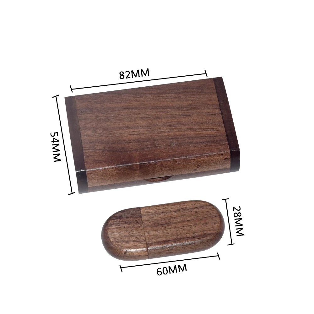 custom wooden usb flash drive with gift box, 64gb/32gb/16gb/8gb memory stick for photography, weddings, business, usb 2.0 pen drive, creative storage solution